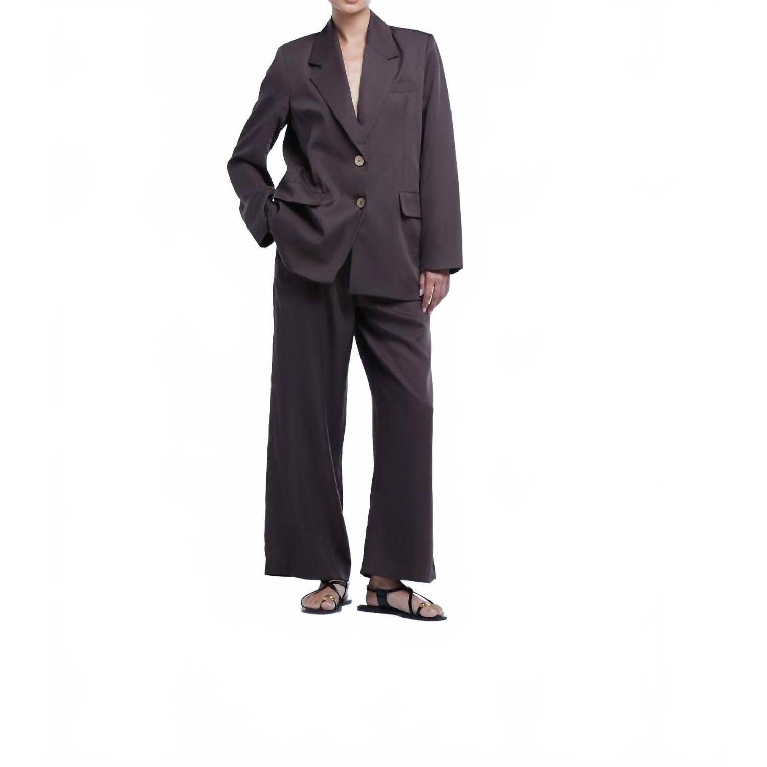 New Dl The Label Relaxed Single Breasted Blazer In Coffee Brown